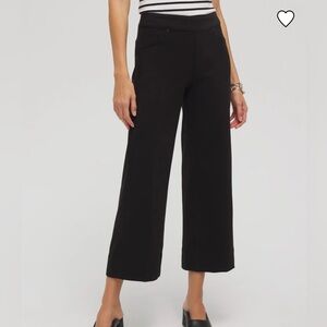 Chico's Black wide-leg crop pants